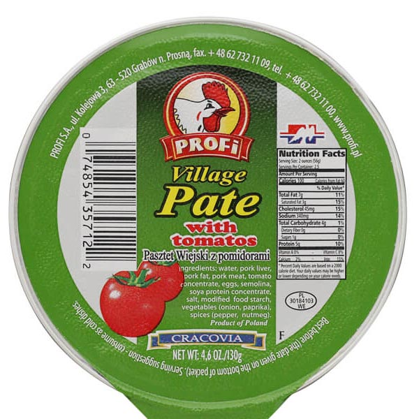 Canned Pate with Tomato – 4.59 oz (130gr)